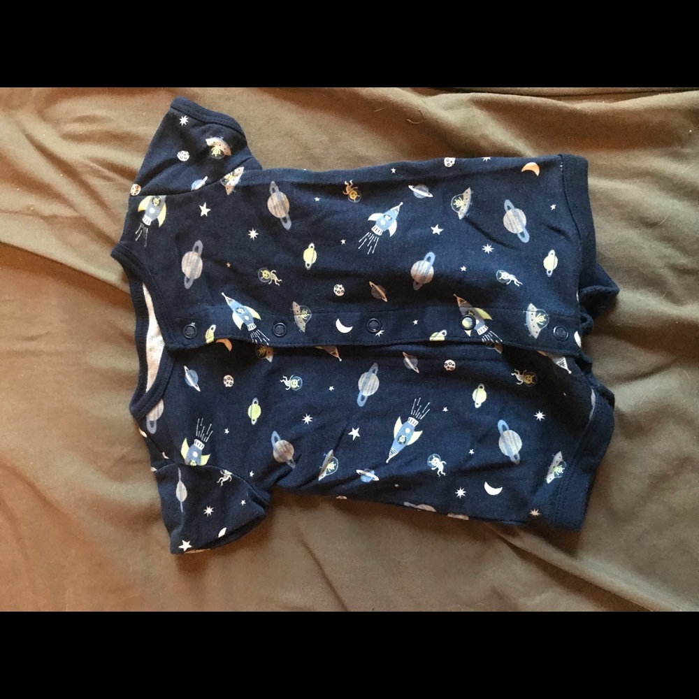 Newborn space theme romper